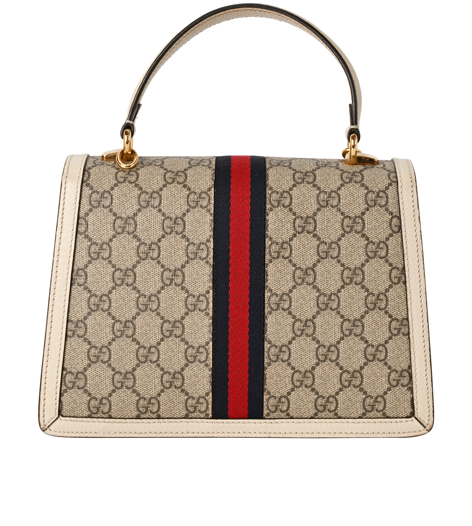 Small Ophidia Top Handle, &pound;1,100, Handbags, Beige, Canvas, Back view